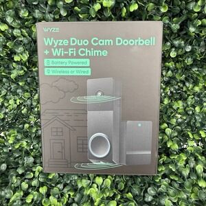 WYZE Wireless Duo Cam Video Doorbell, 2K HD Video, Wi-Fi Chime, Black